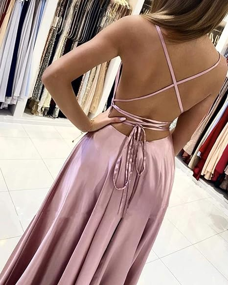 strapless open back dress Side Split Dress with Pockets (Deep Red) Prom, Pageant, Cruise, Black- –  Redcarpetdresses.co.uk