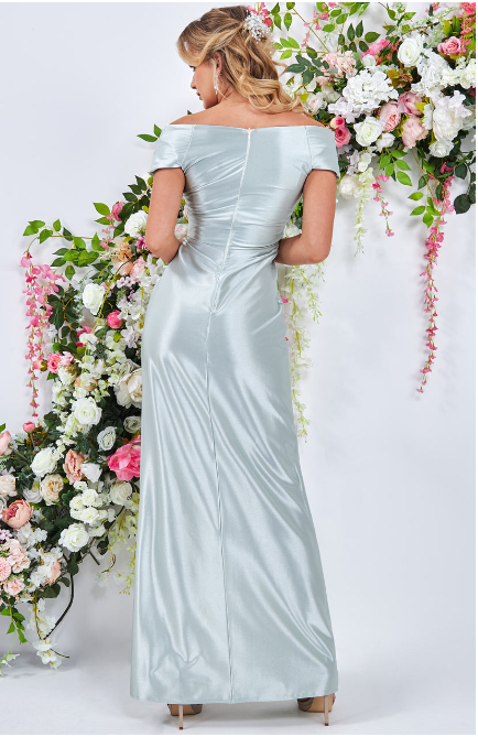 Bardot Dress (Sage Green) Cruise, Formal, Black-Tie, Ball, Prom, Weddi Redcarpetdresses.co.uk Bardot Dress (Sage Green) Cruise, Formal, Black-Tie, Ball, Prom, Weddi Redcarpetdresses.co.uk