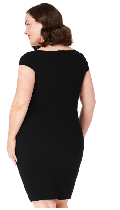 Black dress size 24 uk hot sale