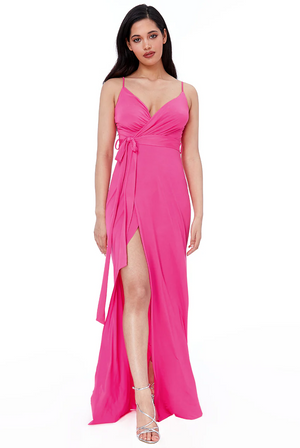 Wrap dress (cerise) Party, Races, Wedding,  Ball, Prom, Wedding Guest