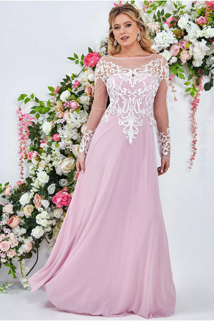 Light pink mother top of the groom dresses