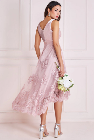 High Low Dress (Blush) Mother of Bride/Groom. Wedding Guest. Cocktail. Ball. Cruise