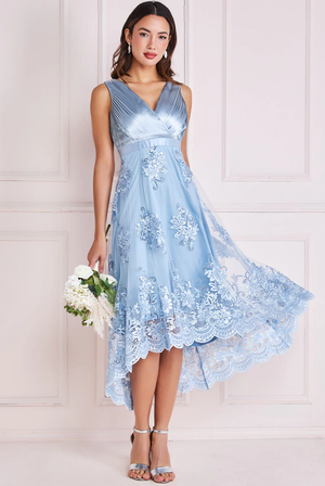 Cocktail Bridal Guest Dresses Uk Copy Of High Low Dress (Light Bue