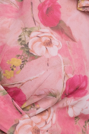 Floral high low wrap dress pink , Special Occasion. Mother of Bride. Races