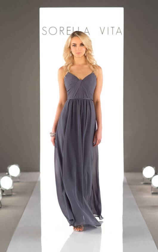 Sorella Vita Dress Style 8746 (Charcoal-Size 10) Prom, Ball., Black-tie, Bridesmaid, Pageant
