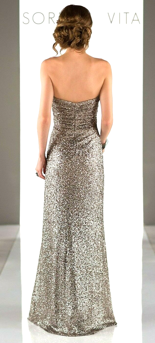 Sorella Vita Dress Style 8834 (Platinum-Size 16) Prom, Ball., Black-tie, Bridesmaid, Pageant