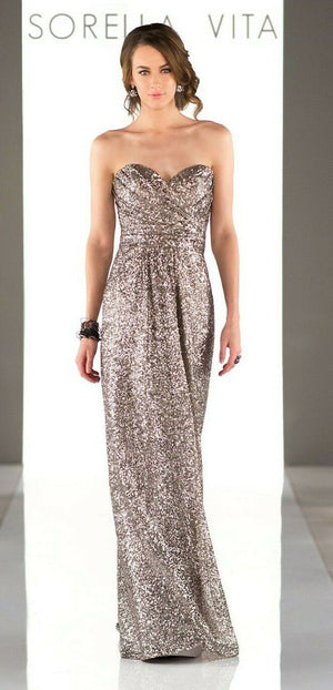 Sorella Vita Dress Style 8834 (Platinum-Size 16) Prom, Ball., Black-tie, Bridesmaid, Pageant
