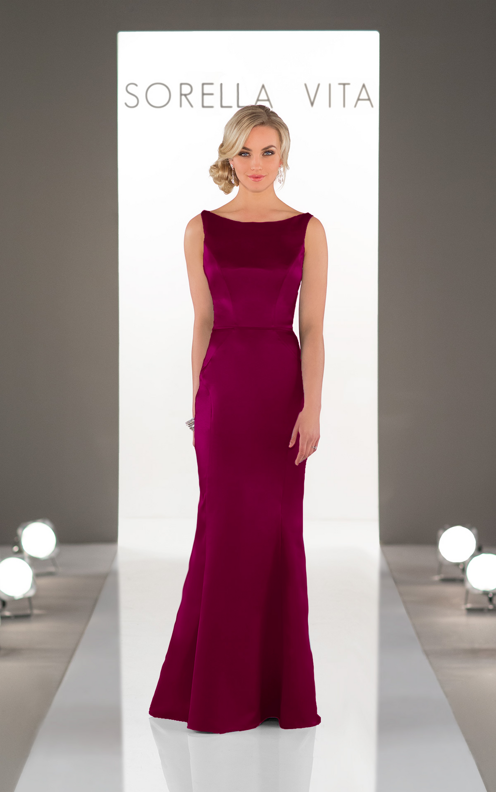 Sorella Vita Dress Style 8918 (Burgundy-Size 14) Prom, Ball., Black-tie, Bridesmaid, Pageant