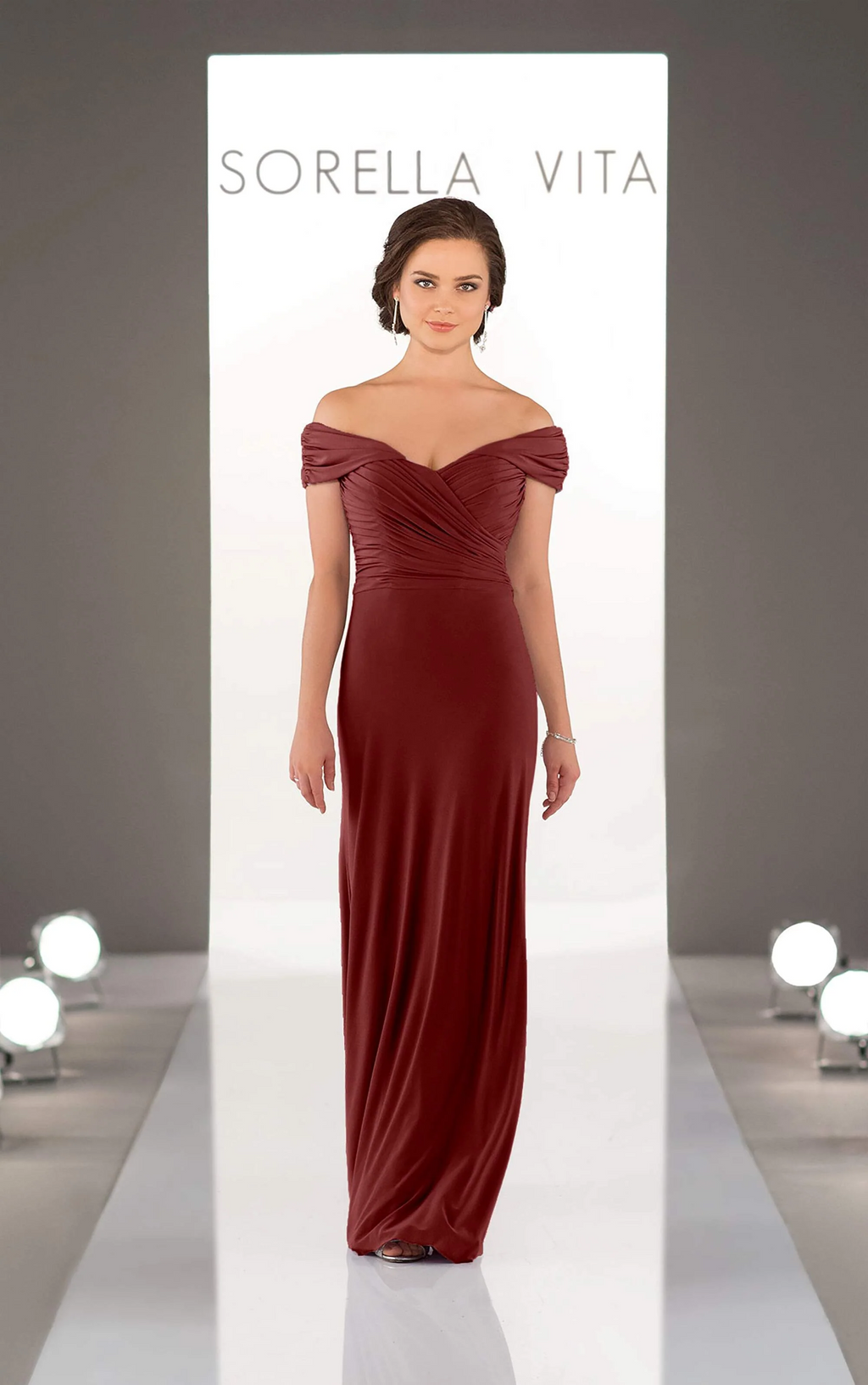 Sorella Vita Dress Style 8996 (Garnet-Size 14) Prom, Ball., Black-tie, Bridesmaid, Pageant