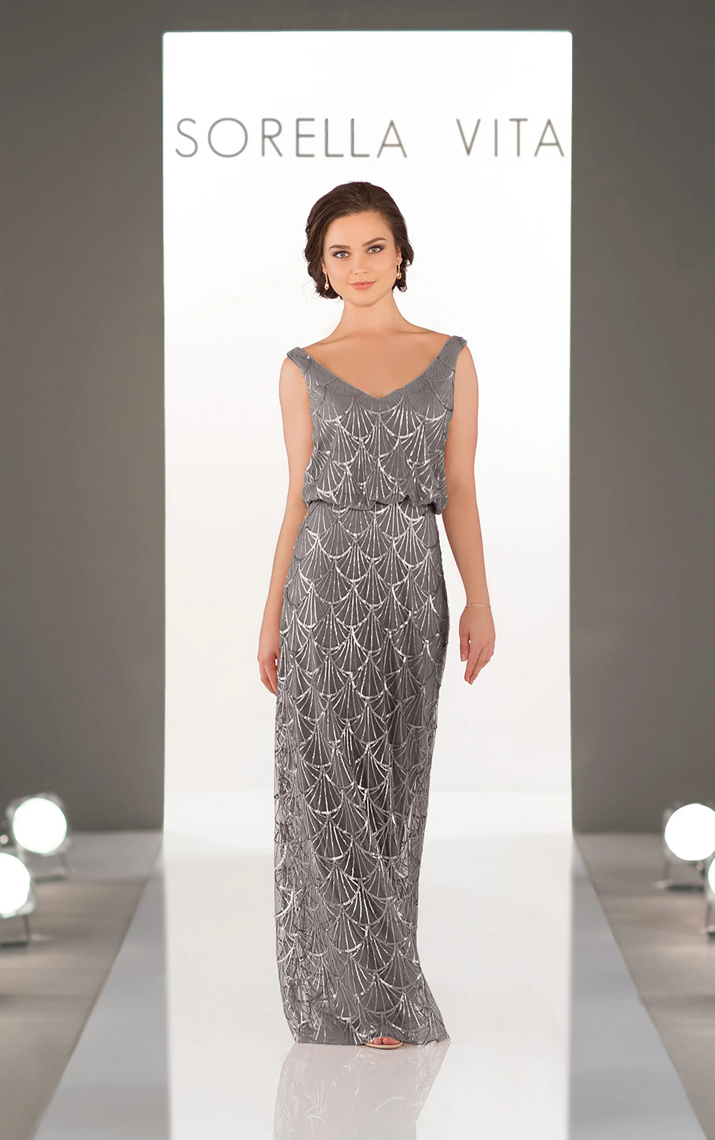 Sorella Vita Dress Style 9062 (Platinum-Size 14) Prom, Ball., Black-tie, Bridesmaid, Pageant