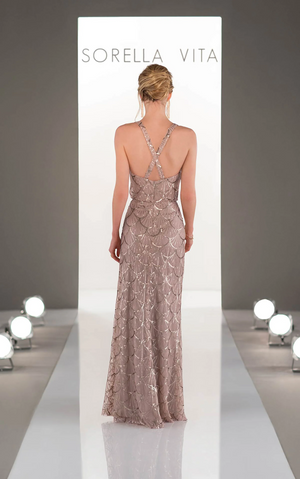Sorella Vita Dress Style 9064 (Platinum-Size 16) Prom, Ball., Black-tie, Bridesmaid, Pageant