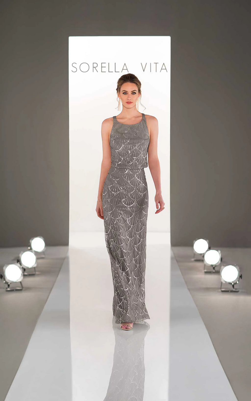 Sorella Vita Dress Style 9064 (Platinum-Size 16) Prom, Ball., Black-tie, Bridesmaid, Pageant