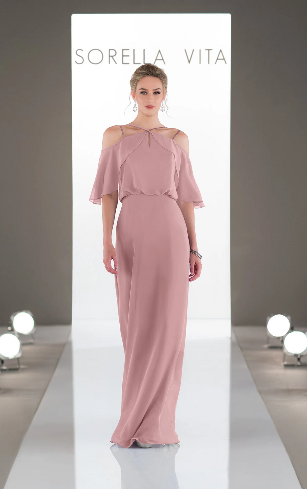 Sorella Vita Dress Style 9070 (Dusty Rose-Size 10) Prom, Ball., Black-tie, Bridesmaid, Pageant