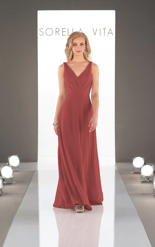 Sorella Vita Dress Style 9072 (Sangria-Size 24) Prom, Ball., Black-tie, Bridesmaid, Pageant