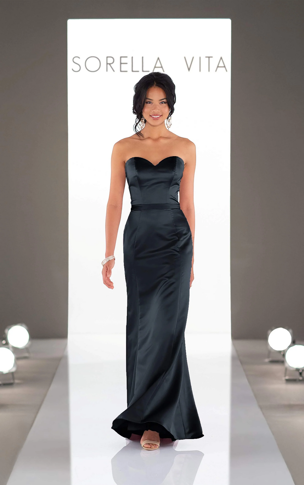 Sorella Vita Dress Style 9166 (Navy-Size 10) Prom, Ball., Black-tie, Bridesmaid, Pageant