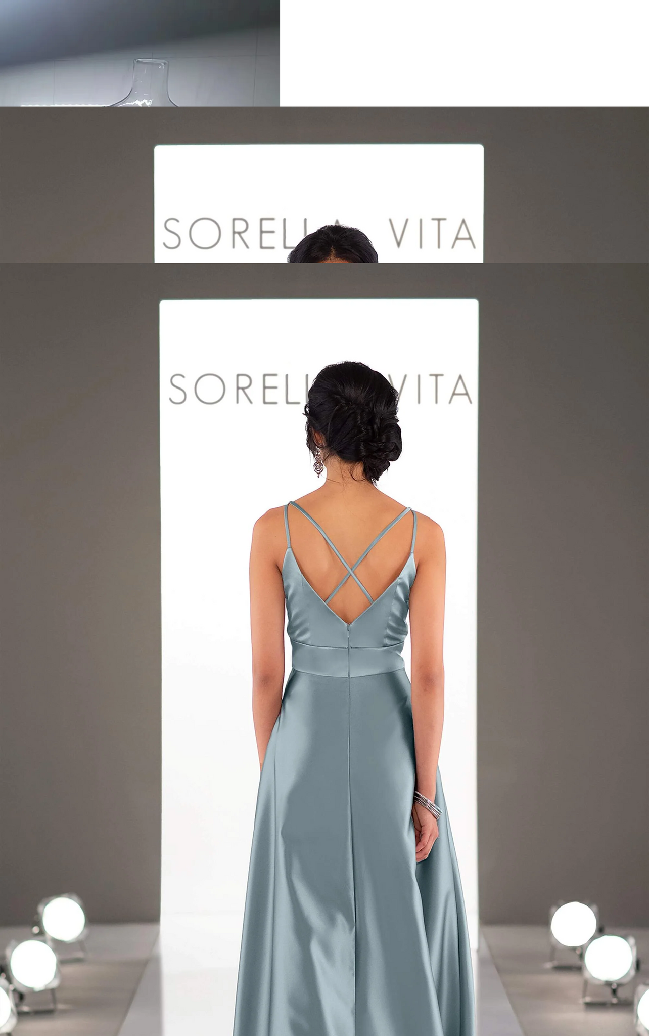 Sorella Vita Dress Style 9168 (Steel-Size 12) Prom, Ball., Black-tie, Bridesmaid, Pageant