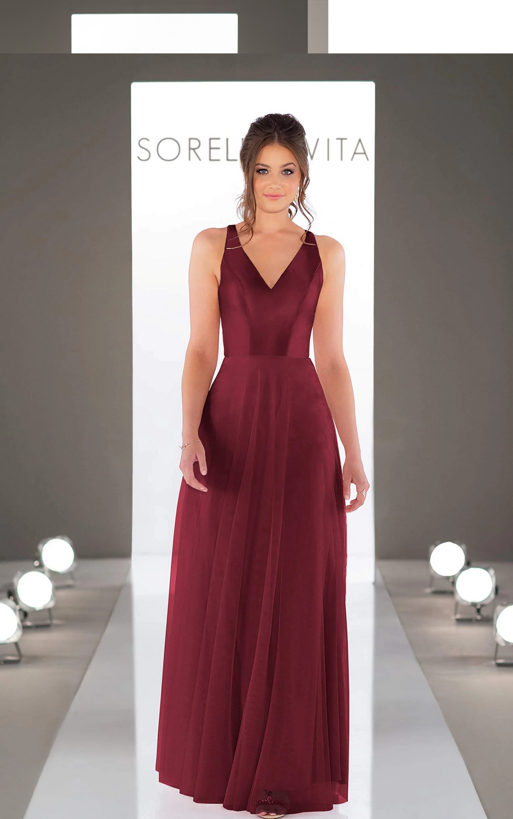 Sorella Vita Dress Style 9170 (Merlot-Size 12) Prom, Ball., Black-tie, Bridesmaid, Pageant