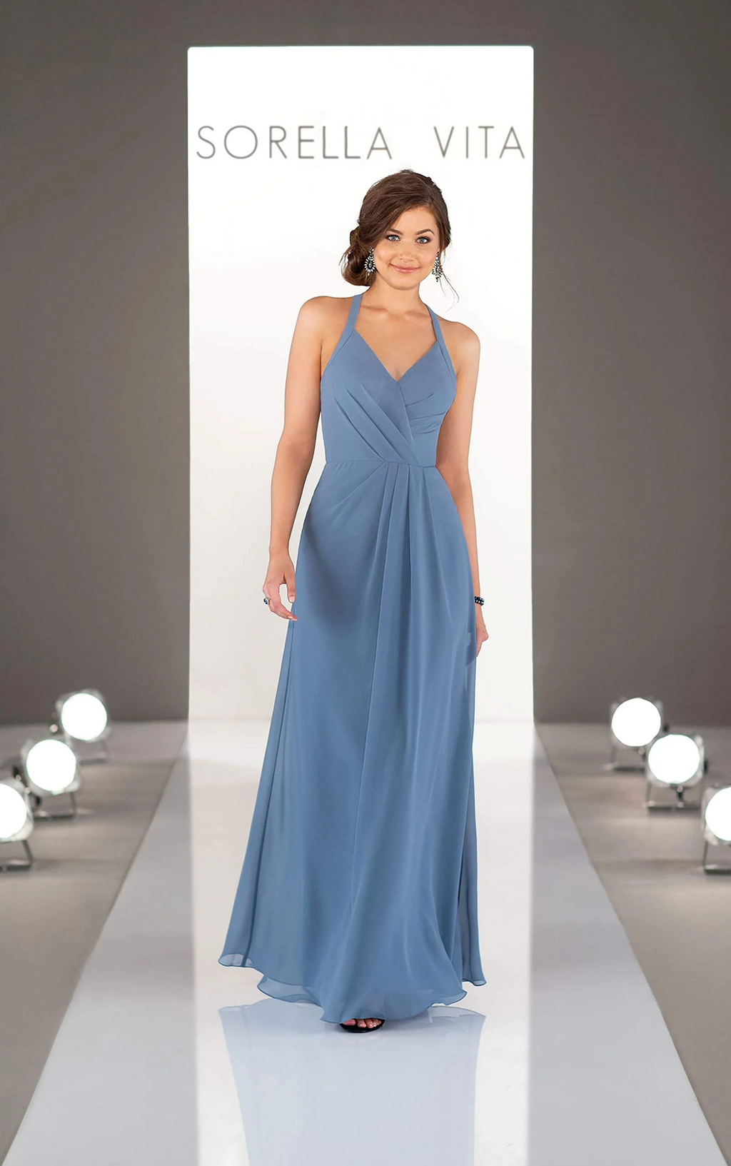 Sorella Vita Dress Style 9224 (Bluestone-Size 14) Prom, Ball., Black-tie, Bridesmaid, Pageant
