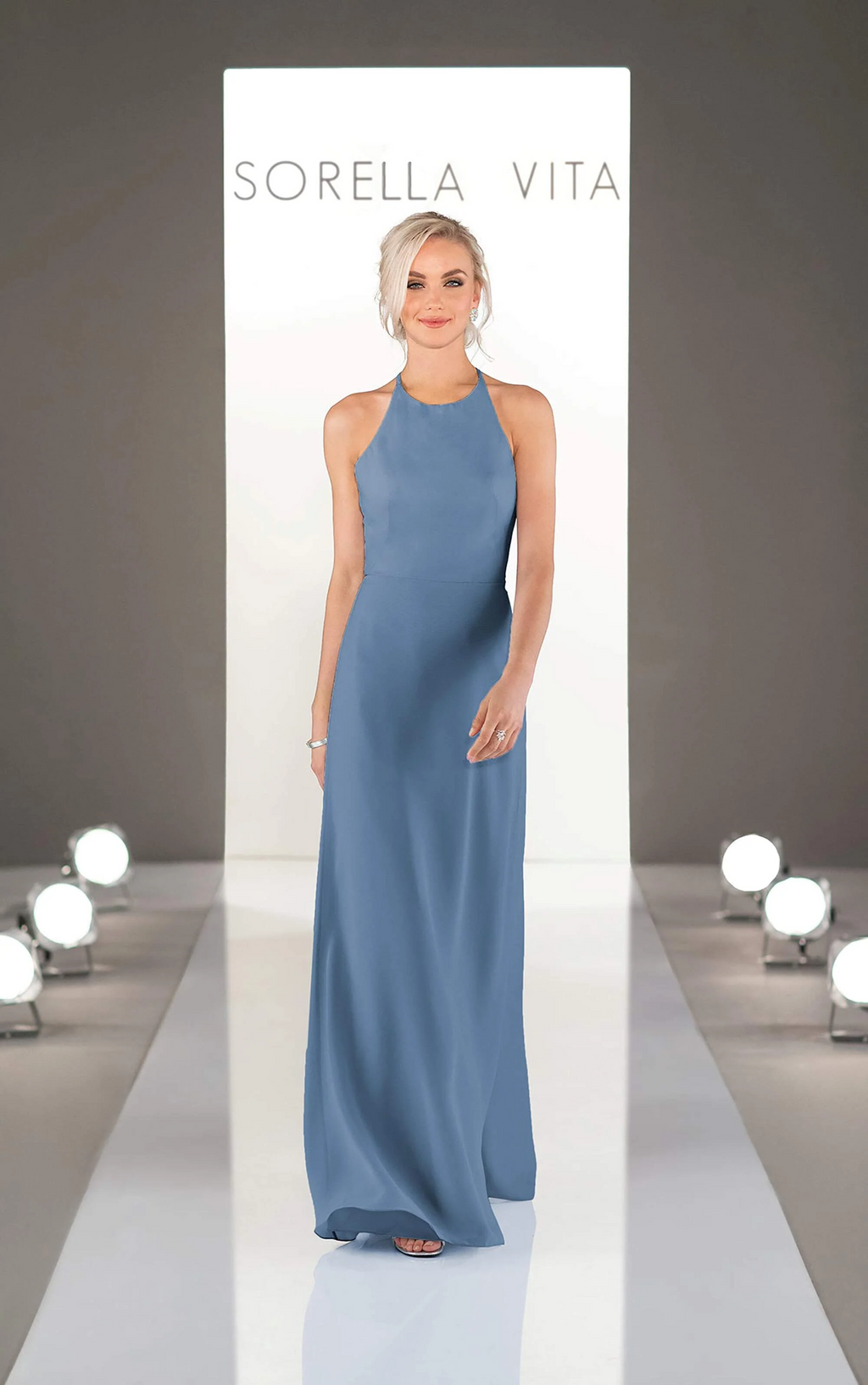Sorella Vita Dress Style 9234 (Bluestone-Size 10) Prom, Ball., Black-tie, Bridesmaid, Pageant
