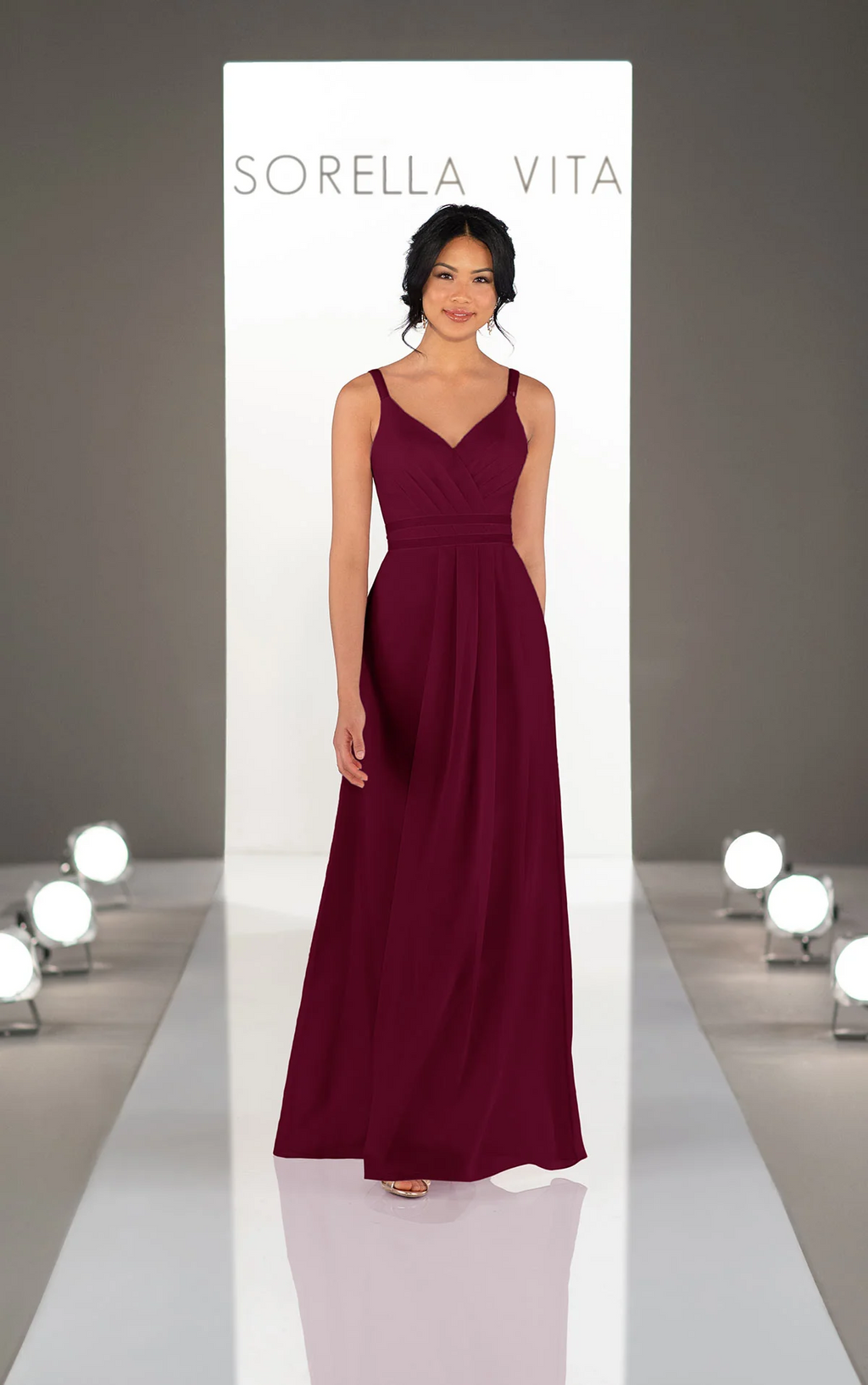 Sorella Vita Dress Style 9250 (Burgundy-Size 12) Prom, Ball., Black-tie, Bridesmaid, Pageant