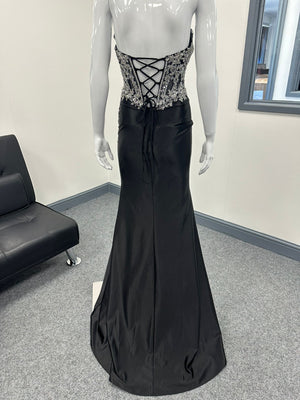 Black Corset Sequinned Ballgown Prom Dress RRP £645 we sell at £199