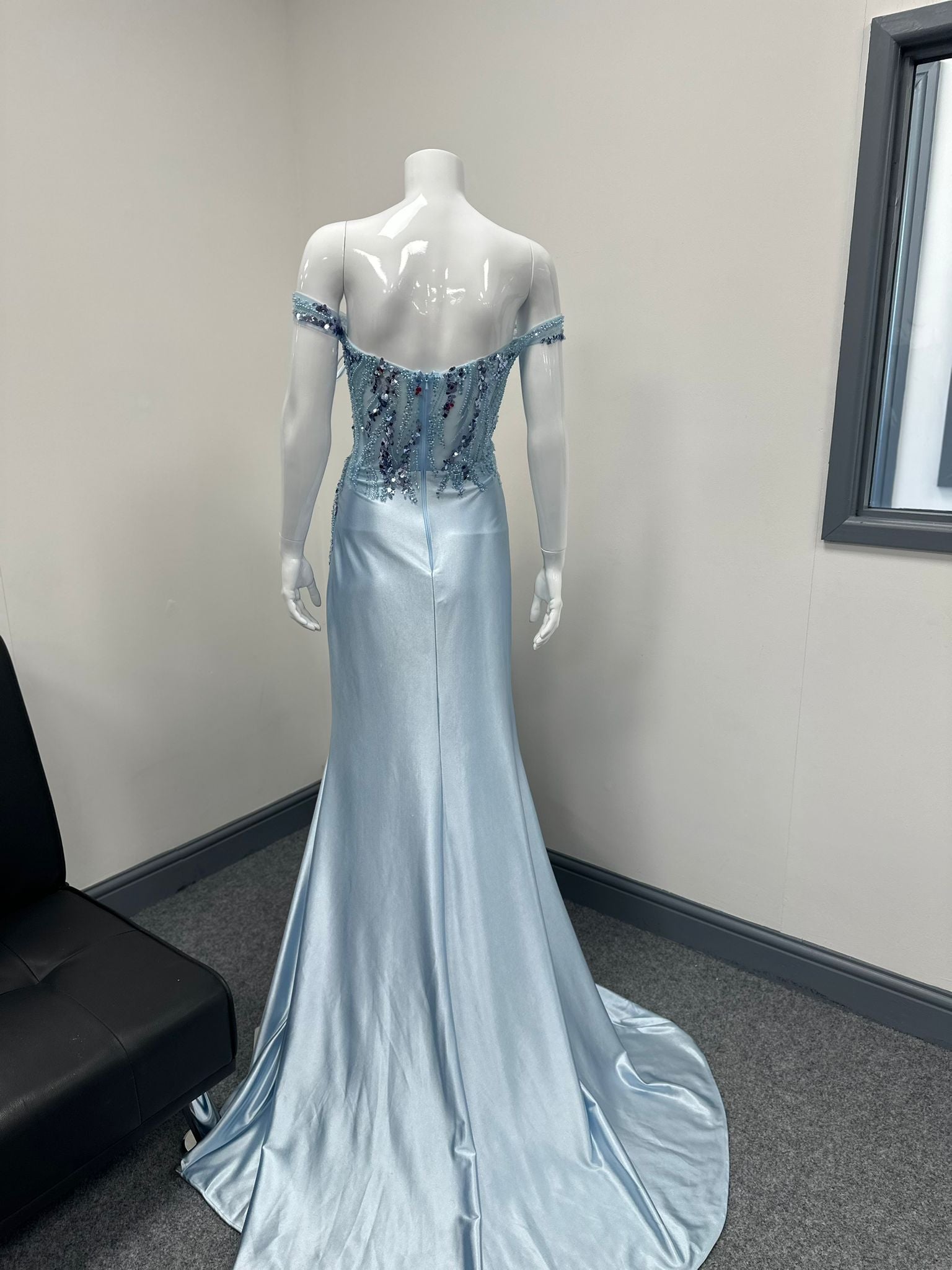 Baby Blue Sequinned Ballgown, Cruise, Special Event Prom Dress RRP £645 we sell £199