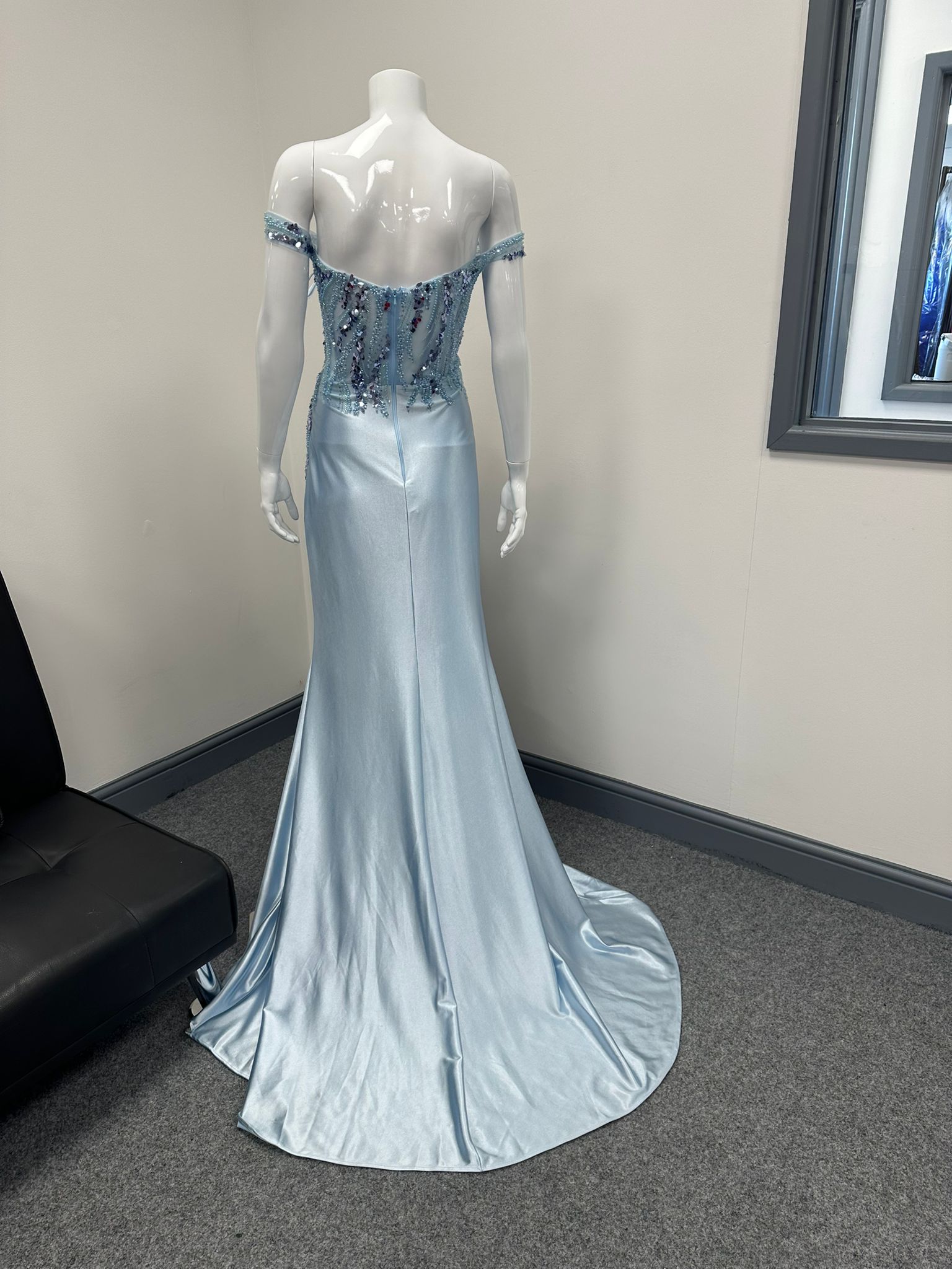 Baby Blue Sequinned Ballgown, Cruise, Special Event Prom Dress RRP £645 we sell £199