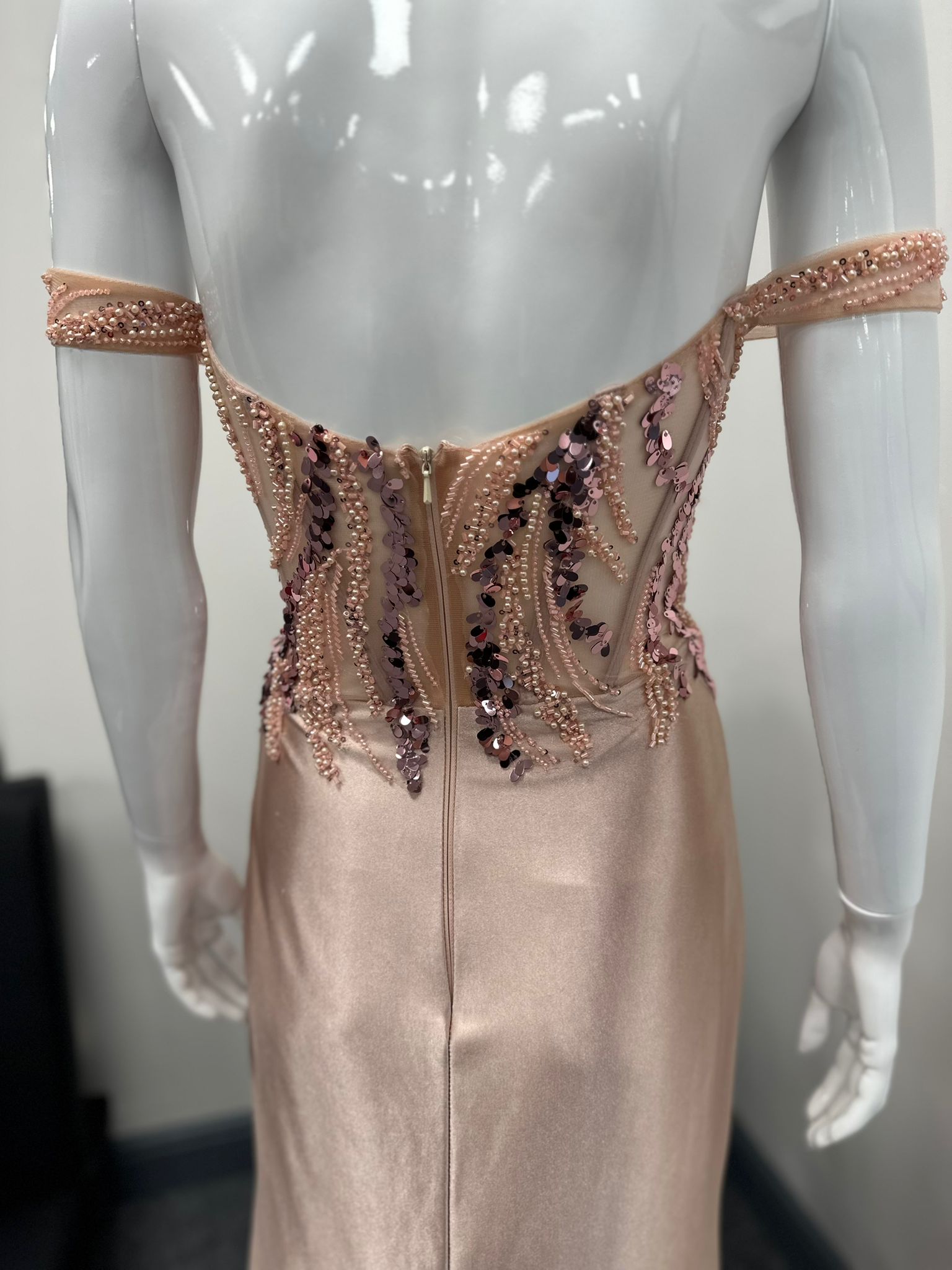 Blush Pink Sequinned Ballgown, Cruise, Special Event Prom Dress RRP £645 we sell at £199