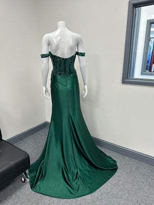 Dark Green Sequinned Ballgown, Cruise, Special Occasion,  Prom Dress RRP £645 we sell at £199