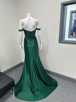 Dark Green Sequinned Ballgown, Cruise, Special Occasion,  Prom Dress RRP £645 we sell at £199