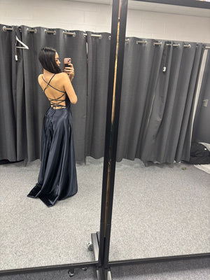 Navy Backless corset Dress with Pockets 100 (RRP 495) Redcarpetdresses.co.uk Navy Backless corset Dress with Pockets 100 (RRP 495) Redcarpetdresses.co.uk