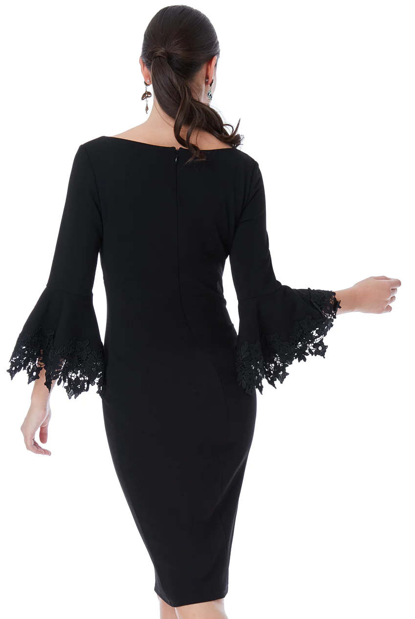 Black Bell Sleeve Dress for a Special Occasion Redcarpetdresses