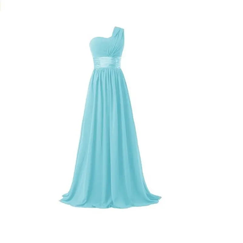 One Shoulder Dress (Baby Blue) Bridesmaid, Cruise, Formal, Black-Tie,   Redcarpetdresses.co.uk