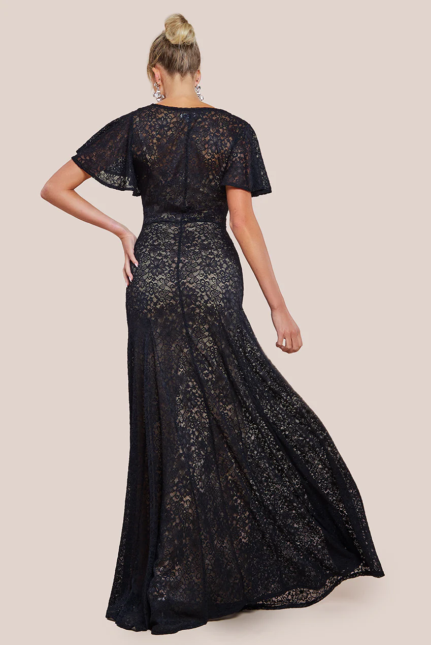 Lace dress (Black) Prom, Ball., Black-tie, Bridesmaid, Pageant, Mother of the Bride