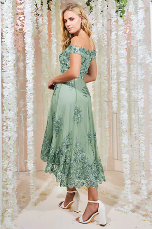 Plus Size High Low Dress Sage Green Mother of Bride Groom. Wedding G Redcarpetdresses