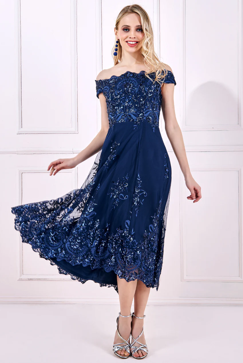 High Low Dress (Navy) Mother of Bride/Groom. Wedding Guest. Cocktail. Ball. Cruise