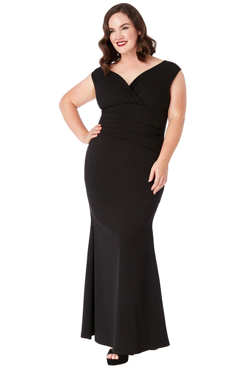 Fancy black dress clearance plus size