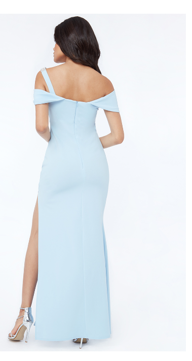 Side Split Dress (Powder Blue-Size 16) Cocktail, Prom, Cruise, Ball, Black-Tie, Wedding