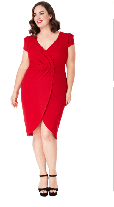 Plus Size Dress (Red) Mother of the Bride, Wedding Guest, Races, Formal Event