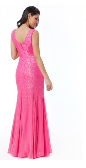 Sequinned Dress (Pink) Bridesmaid, Cruise, Formal, Black-Tie, Prom, Wedding