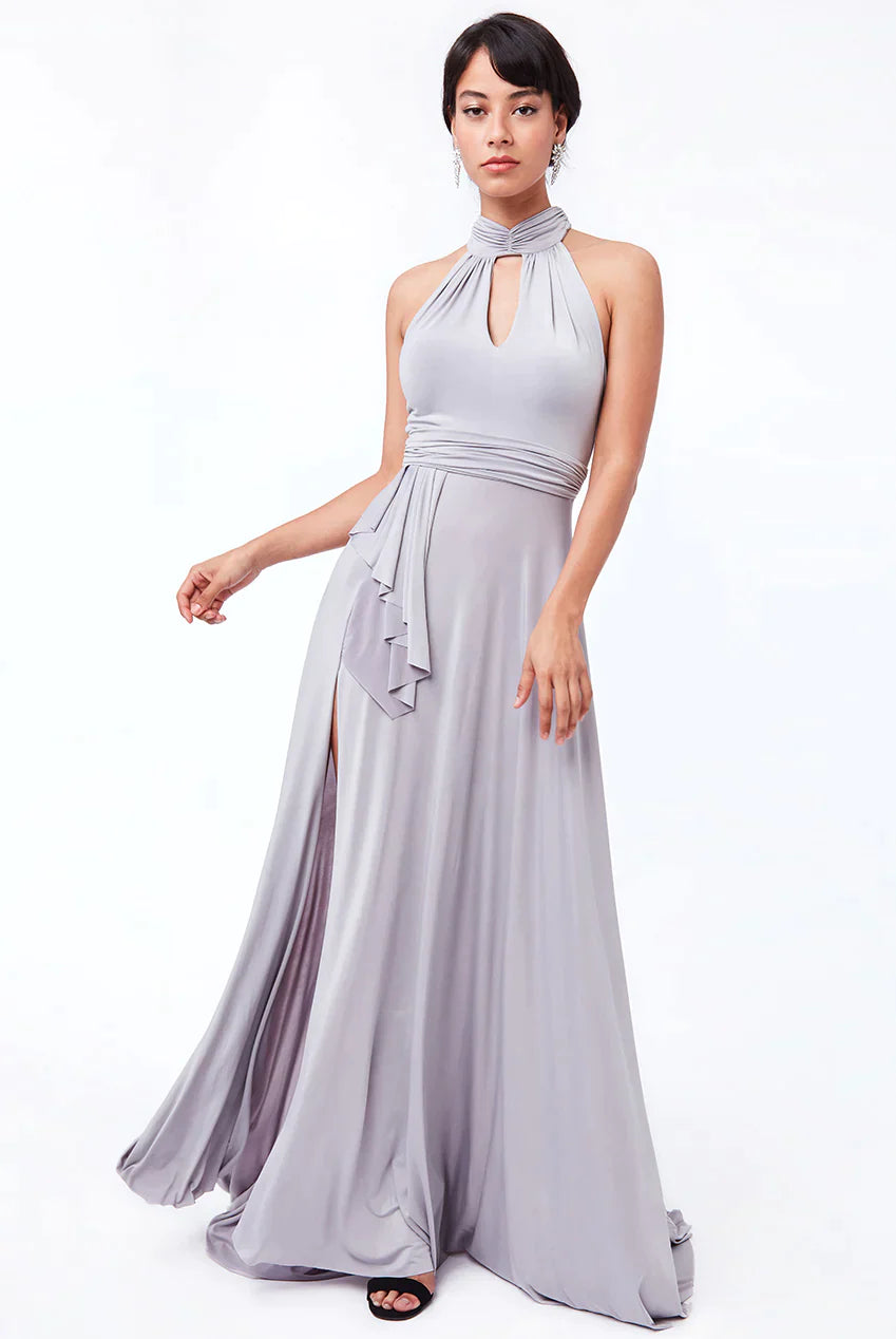 Hi neck Dress (Silver-Size 14) Wedding Guest, Races, Formal Event, Races, Cocktail, Prom