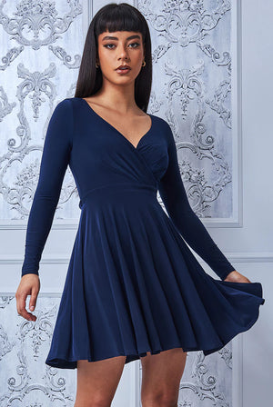 Wrap Dress (Navy-Size 16) Wedding Guest, Races, Formal Event, Races, Cocktail, Prom