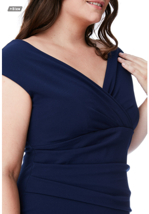 Copy of Plus Size Dress (Royal Blue) Mother of the Bride, Wedding Guest, Races, Formal Event