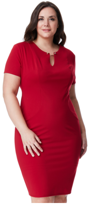 Plus Size Dress (Wine) Mother of the Bride, Wedding Guest, Races, Formal Event