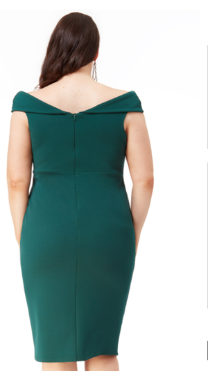 Plus Size Dress (Green) Mother of the Bride, Wedding Guest, Races, Formal Event