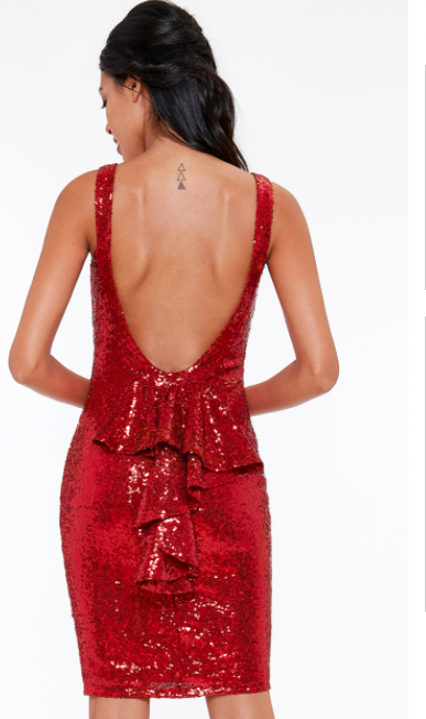 Backless Dress (Red-Size 10) Prom, Ball, Wedding Guest, Races, Formal Event, Races, Cocktail, Prom