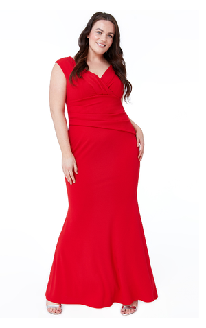 Plus Size Dress Red Size 18 Wedding Guest Races Formal Event Race Redcarpetdresses