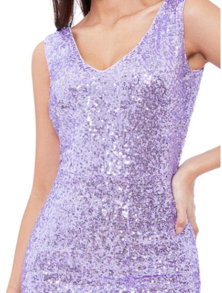 Sequinned Dress (Lavender-Size 16) Prom, Ball, Wedding Guest, Races, Formal Event, Races, Cocktail, Prom