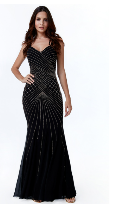 Sequinned Dress (Black-Size 10) Prom, Ball, Wedding Guest, Races, Formal Event, Races, Cocktail, Prom