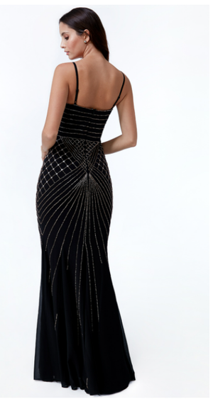 Sequinned Dress (Black-Size 10) Prom, Ball, Wedding Guest, Races, Formal Event, Races, Cocktail, Prom